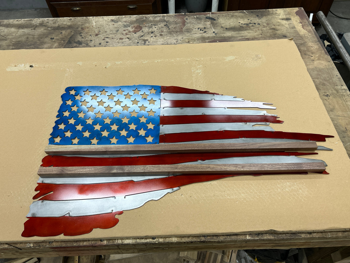 American Flag Challenge Coin Display