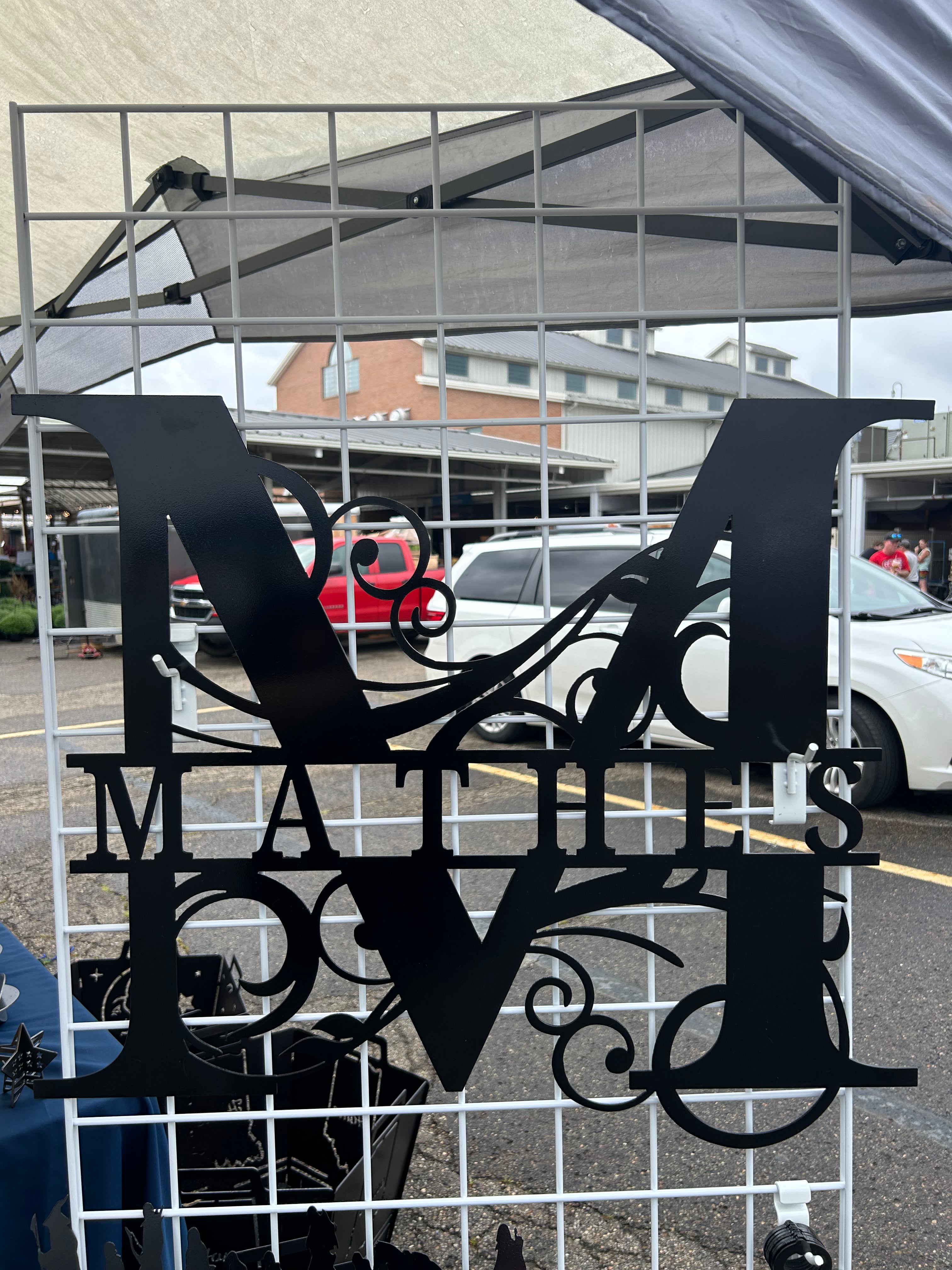 Custom Monogram Sign – Bench and Bolt